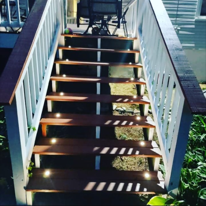 Outdoor staircase with LED step lighting in Washington, DC — Schmidt's Electrical